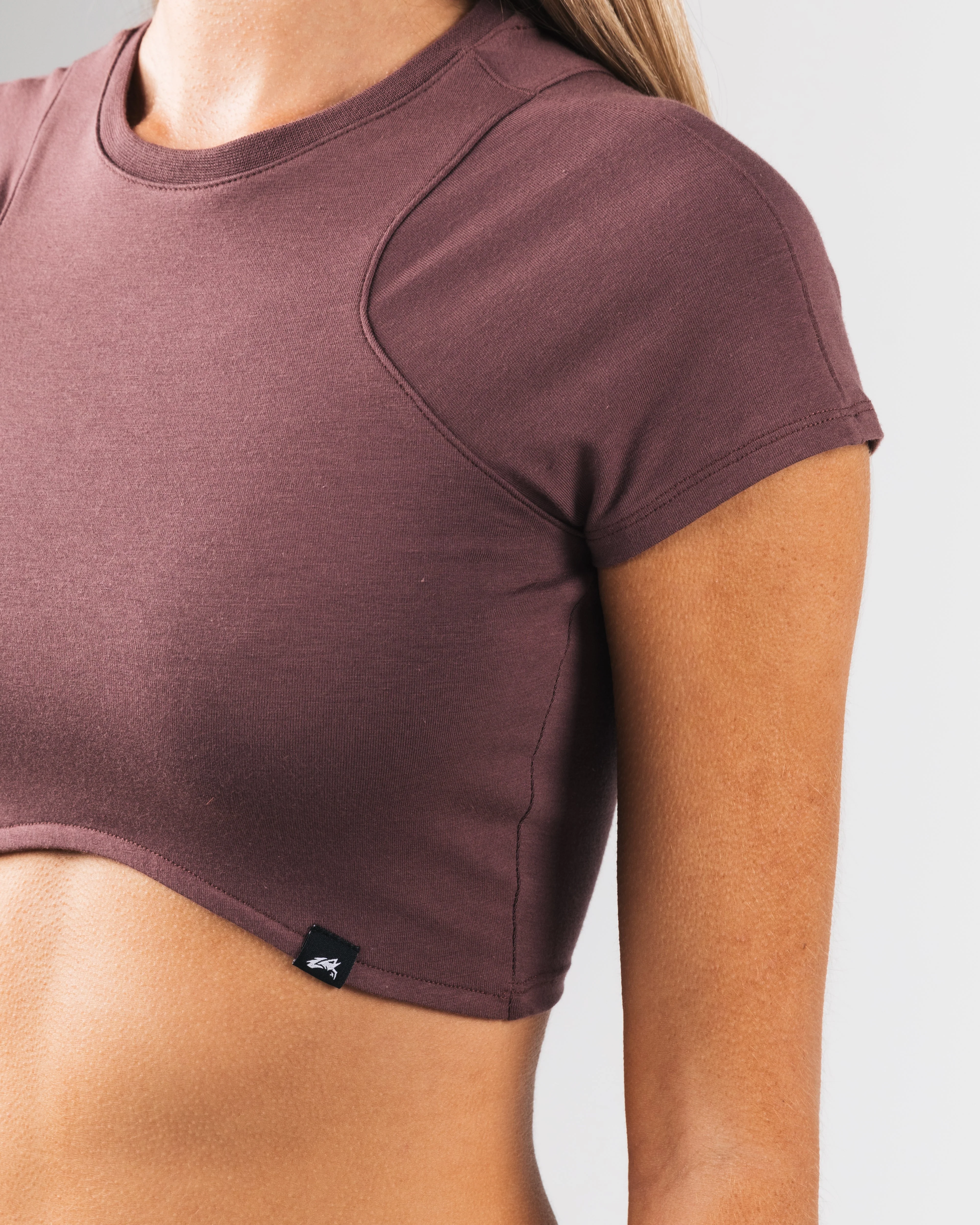 Angled Crop Tee - Sugar - Image 7