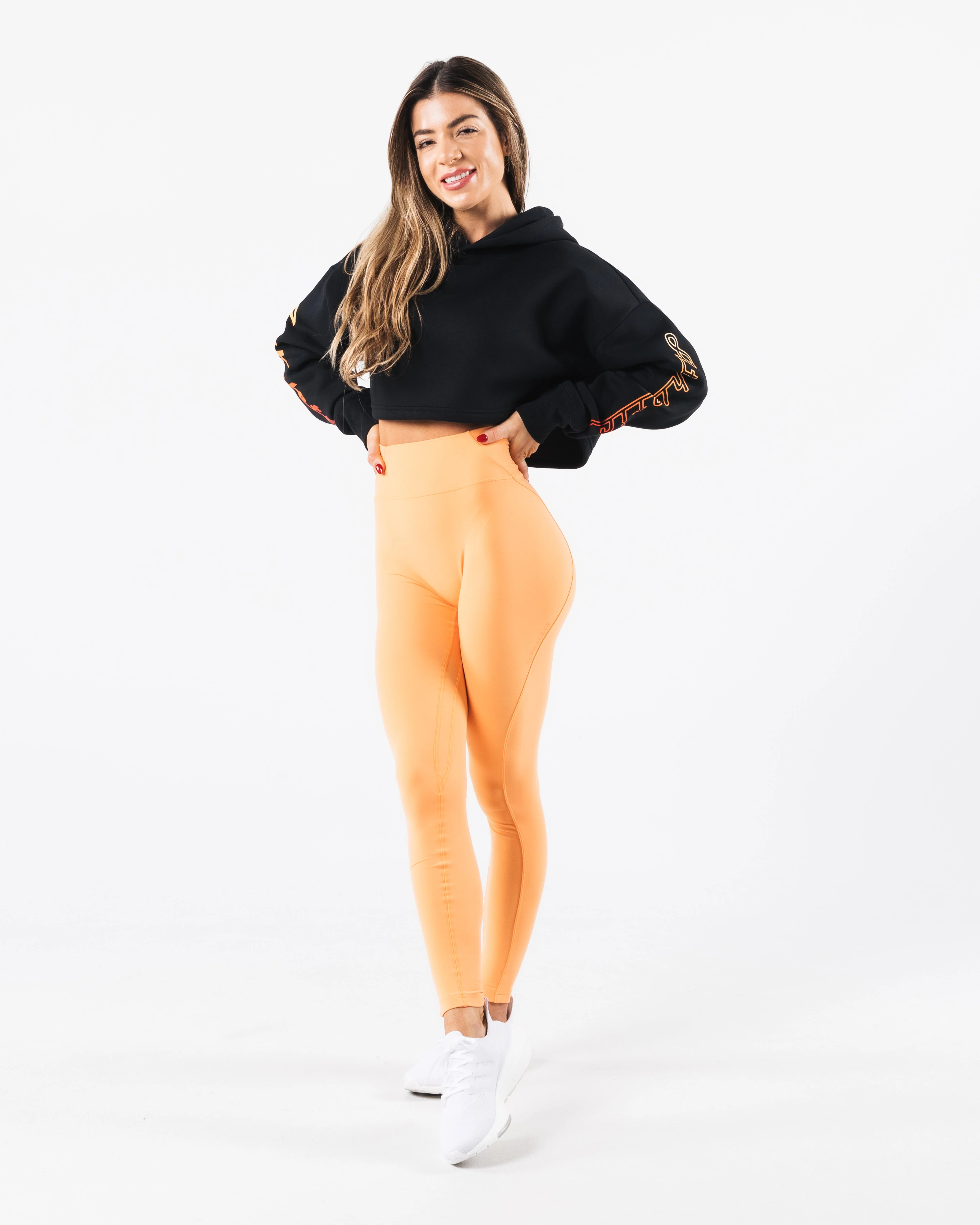 Trilogy Crop Hoodie - Black - Image 2