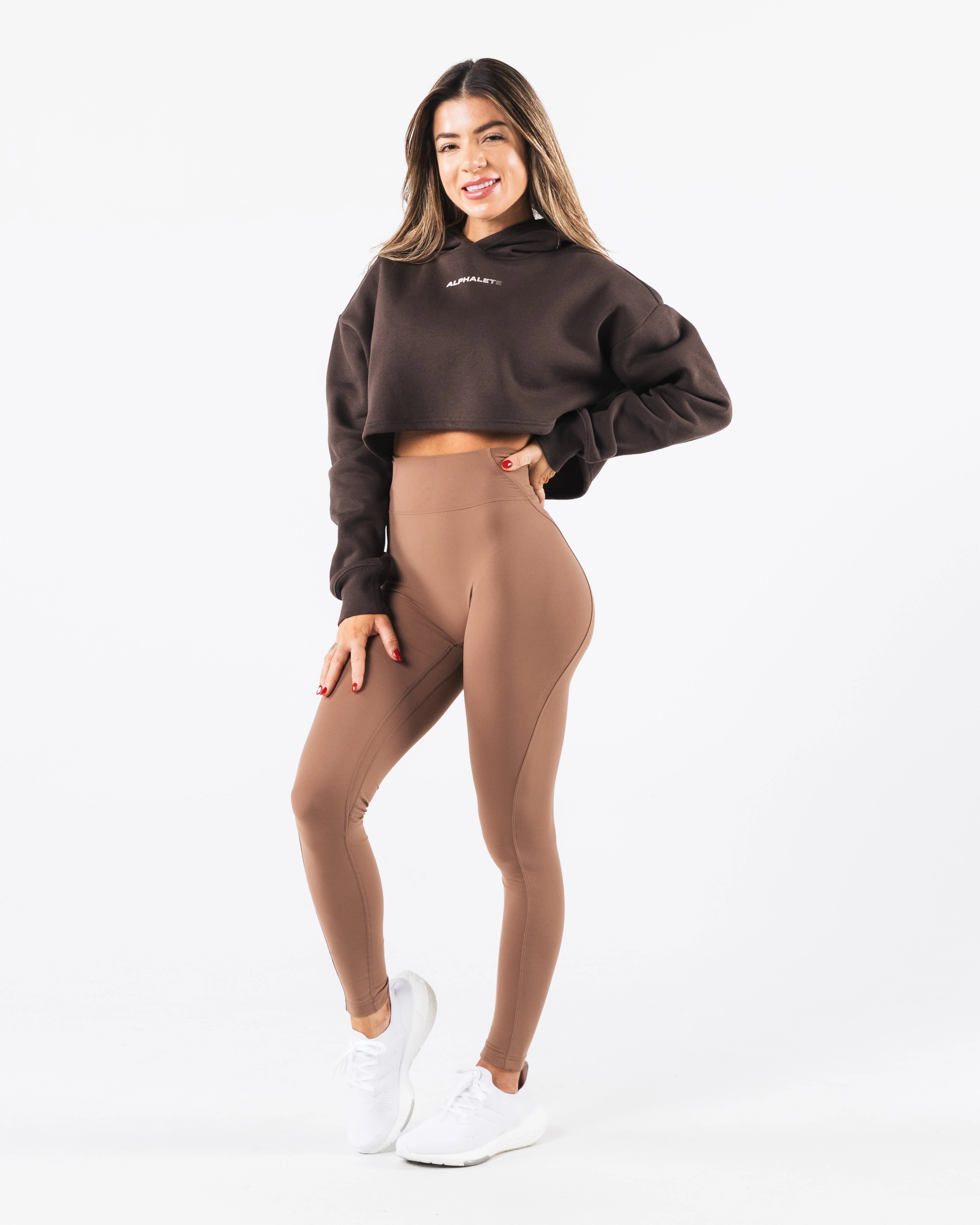 Trilogy Crop Hoodie - Pewter - Image 2