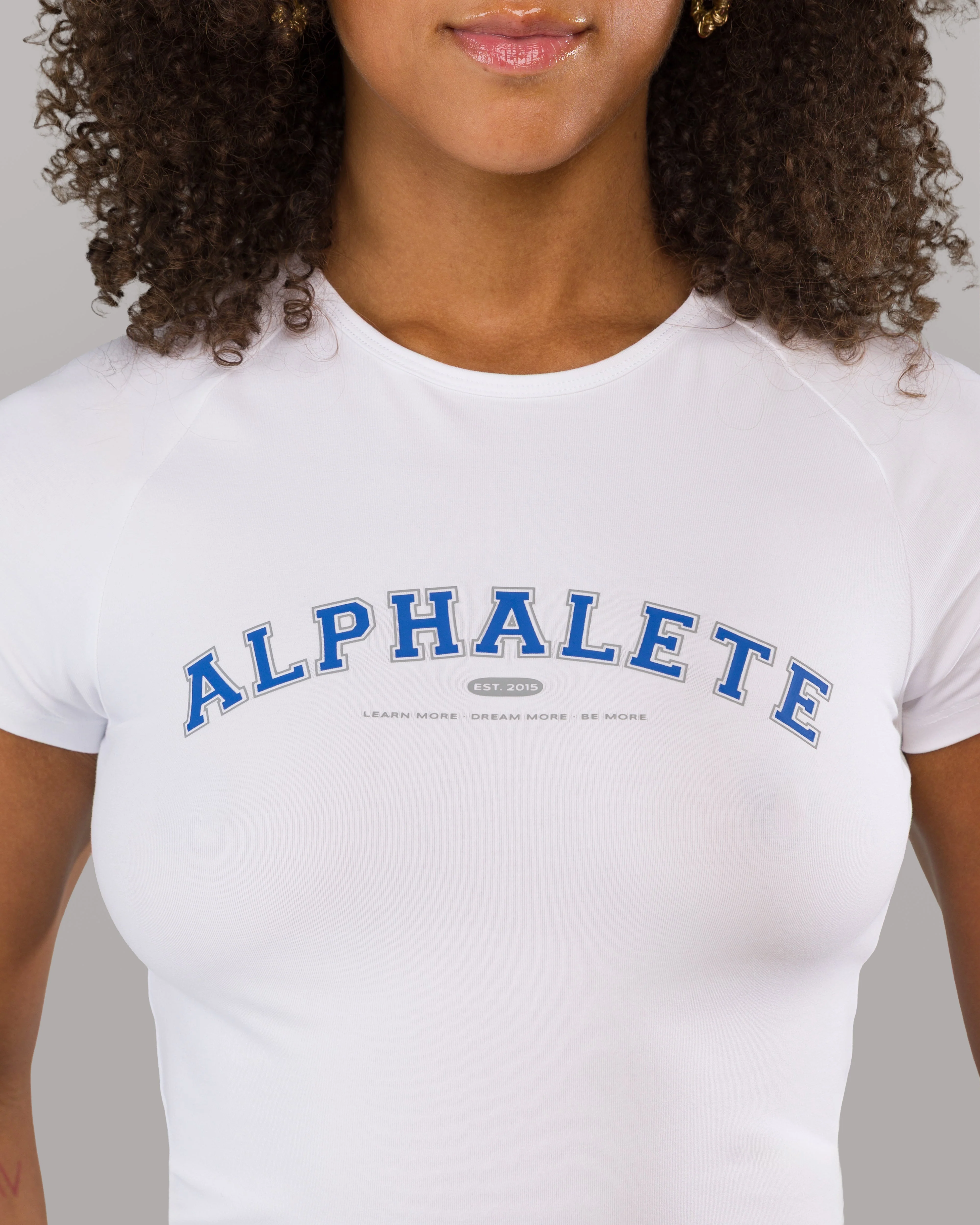 Varsity Baby Tee - White - Image 5