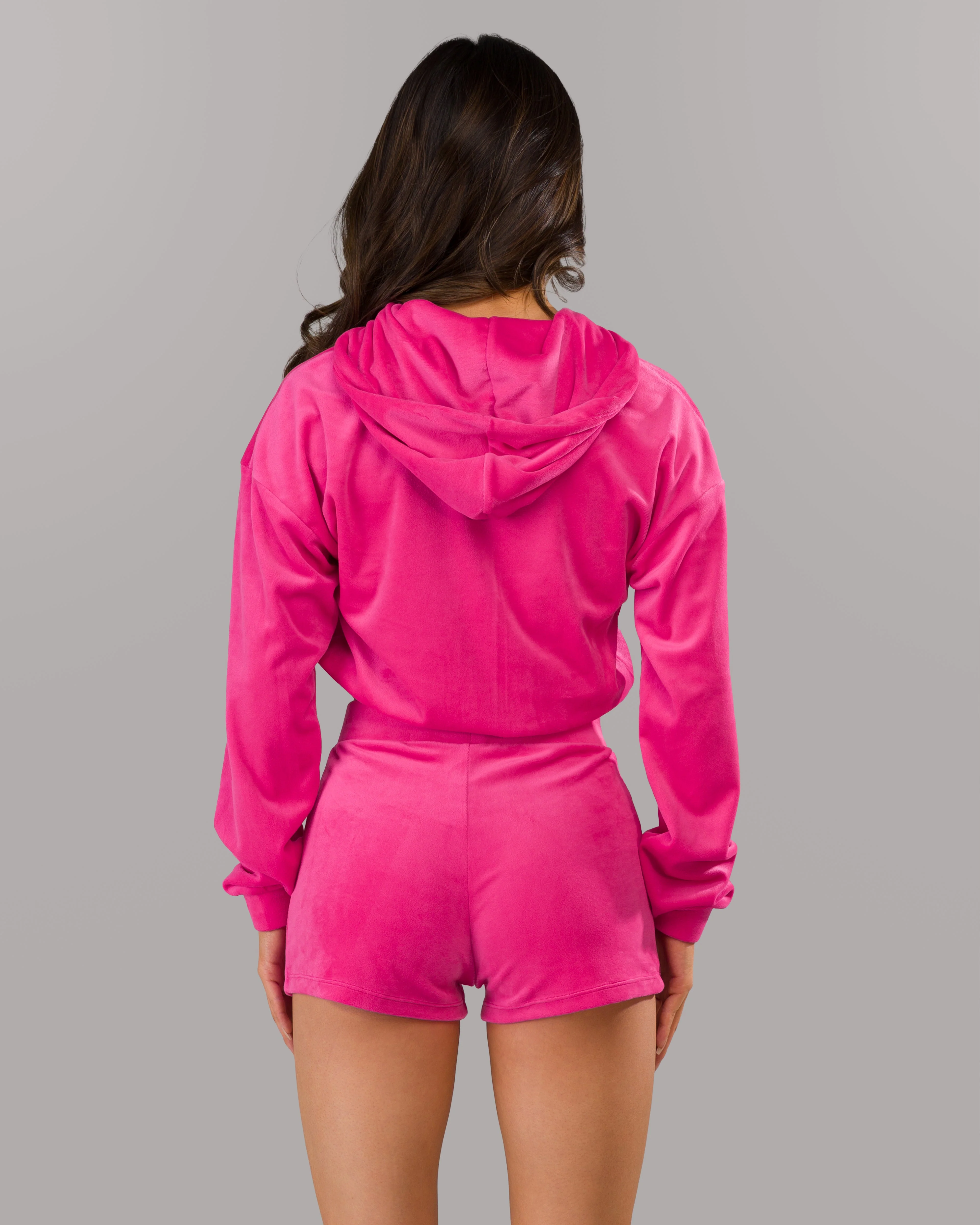 Velour Zip Hoodie - Bloom - Image 3