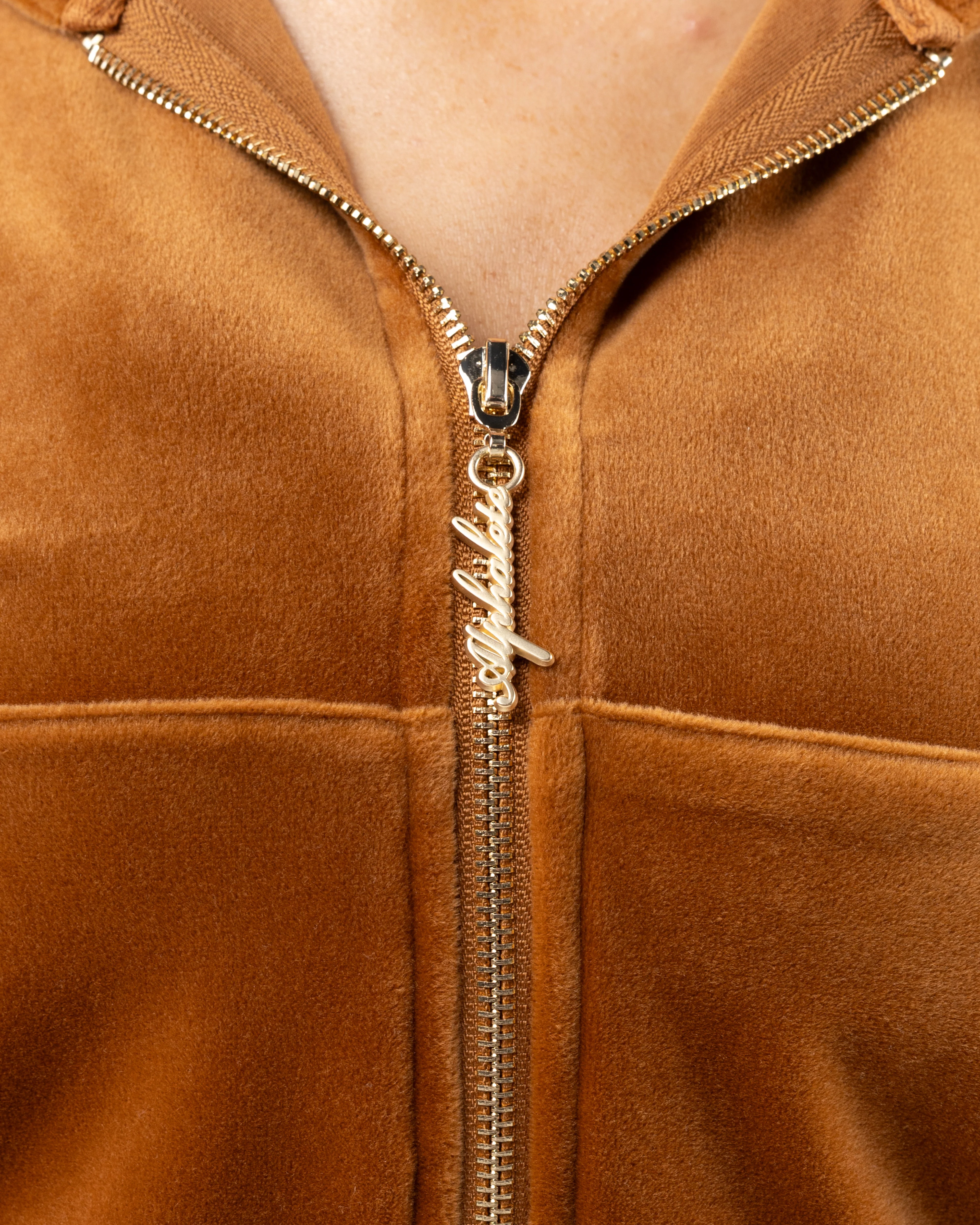 Velour Zip Hoodie - Root - Image 5